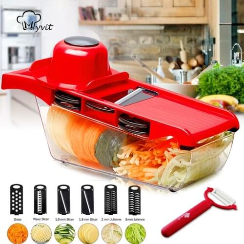 Vegetables Slicers Vegetables Cutter Grater Shredders Multi Slicer Peeler Carrot Fruit 6 in 1 Gadgets Vegetable Cutting Tools