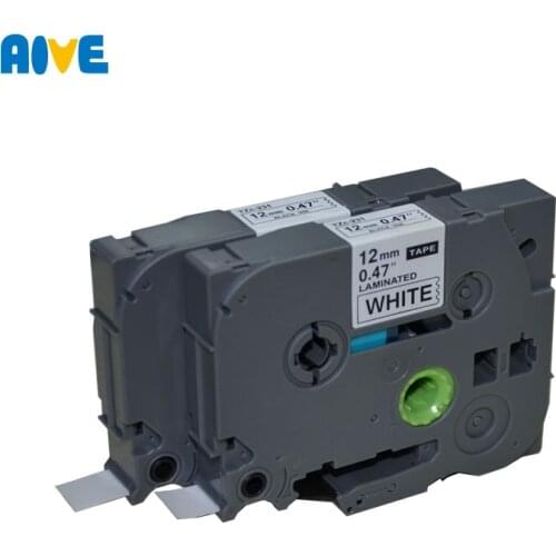 Aive Laminated TZe-131 Label Tape Compatible Brother P-touch 12mm Printers PT-2210 PT-9200 PTH100 PTE550 tze231 TZe 335 Yellow