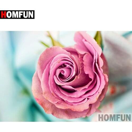 HOMFUN Full Square/Round Drill 5D DIY Diamond Painting "Pink flower" Embroidery Cross Stitch 5D Home Decor Gift A16474