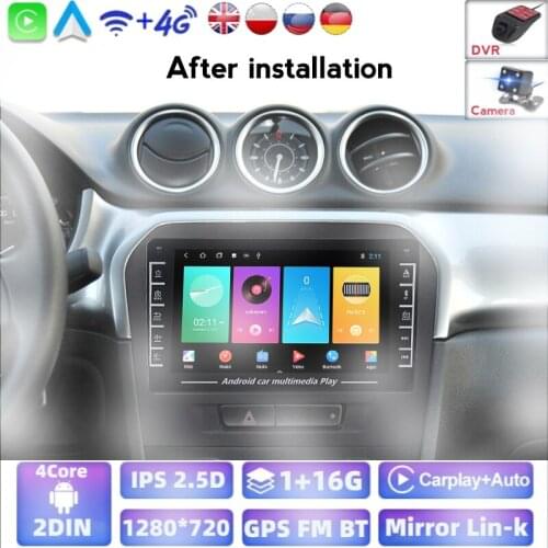 4core Android Car Multimedia DVD Player For Suzuki Vitara 2017-2019+ Autoradio CAR GPS Navigation Radio Stereo Support Russian