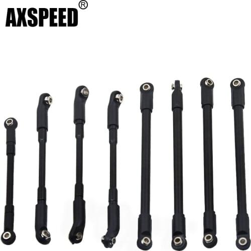 AXSPEED 8Pcs Aluminum Alloy Link Rod Linkage Set for RC4WD Defender D90 1/10 RC Crawler Car Truck Upgrade Parts