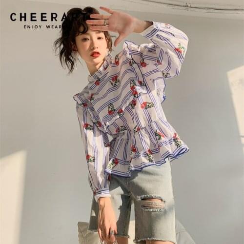 Блузки с баской Cheerart China At AliExpress