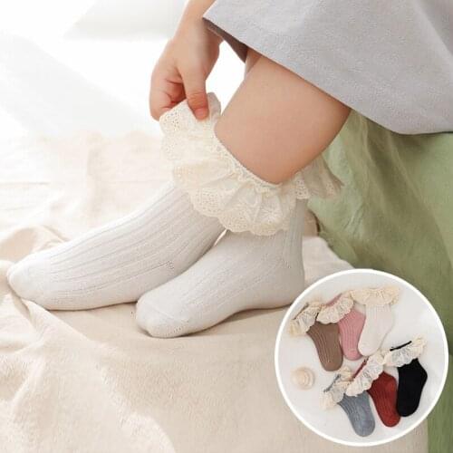 New autumn toddlers girls socks for girls 0-8 years children socks for girls princess dance socks soft cotton lace frilly