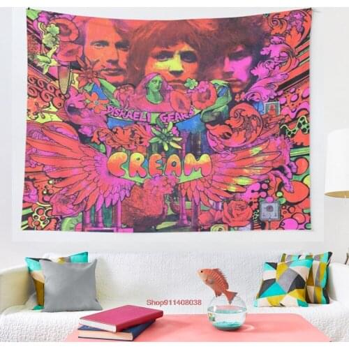 Disraeli Gears tapestry Hanging Tapestry Hippie Wall Hanging Blanket Wall Carpet Yoga Mat Home Decor