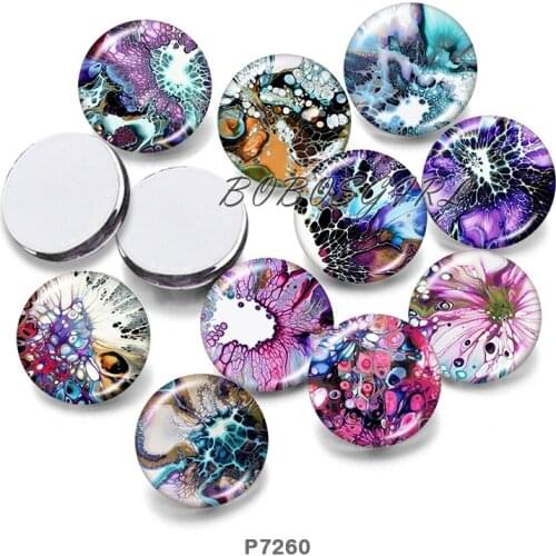 ART Purple 12mm18mm 20mm Snap button jewelry DIY Bracelet Round photo glass cabochons P7260
