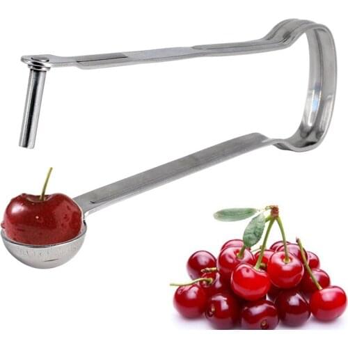 Stainless Steel Cherry Long Handle Fruit Corer Seed Remover For Jujube Hawthorn Fruit Vegetable Tool Cherry Corer