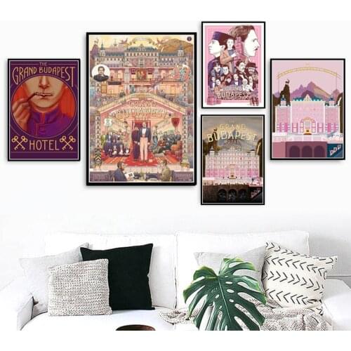 Oil Painting New The Grand Budapest Hotel Movie Classic Comic Gift Poster Prints Art Canvas Wall Pictures Living Room Home Decor