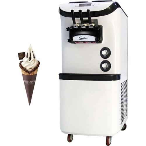 Commercial Soft Ice Cream Machine One Click Cleaning Ice Cream Makers Stainless Steel Ice Cream Production Machine Price