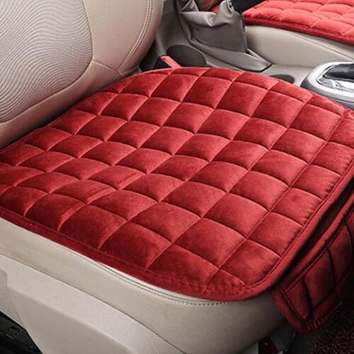 Red Car seat cover winter cushion warm non-slip Universal front seat breathable pad for Vehicle car seat Protector
