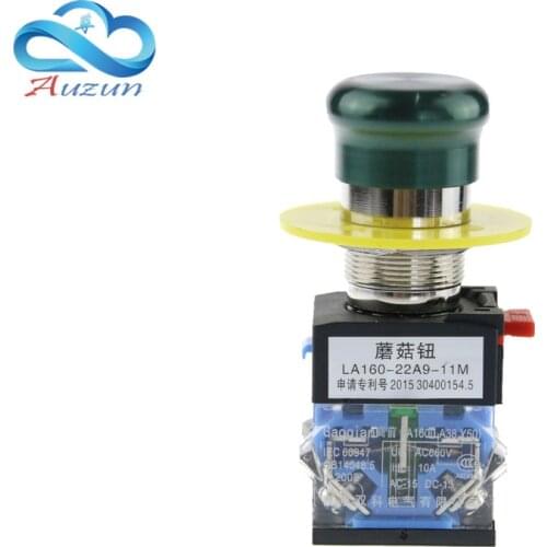 22 mm metal push button switch stop reset button and large current 10 a waterproof rust LA160-22A9-11M
