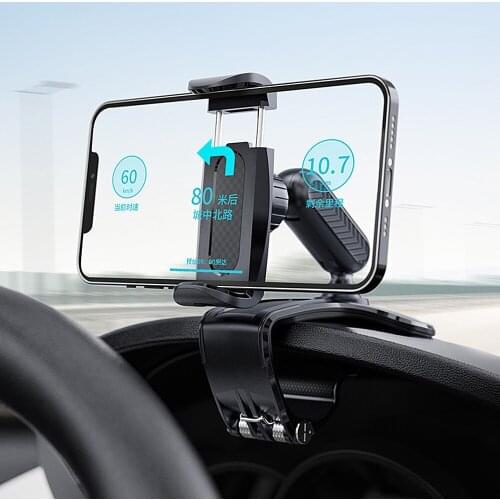 Multifunctional Car Phone Holder Clip for Cellphone Car Smartphone Stand Adjustable Auto Phone Bracket Rear View Mirror Mount