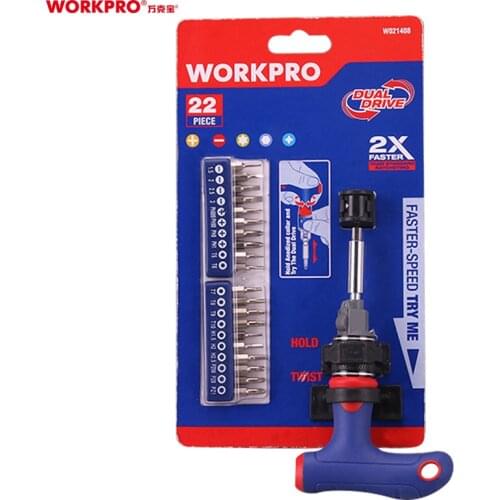 WORKPRO W021408 Precision Screwdriver Set Mini Screwdriver with Bit set Torx Slotted Phillips Screwdriver T-handle Screwdriver