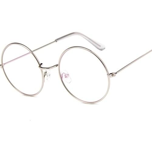 Vintage Round Glasses Frame Retro Brand Designer Bookworm Eyeglasses Women Clear Lens Nerd Geek Metal Spectacle Decoration