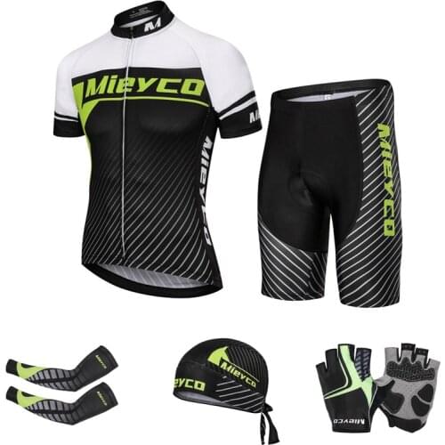 Cycling Clothing 2020 Ciclismo Short Sleeve Cycling Jersey Set Outdoor Bike Wear Men with Cycling Cap Sports Arm Sleeve Mieyco