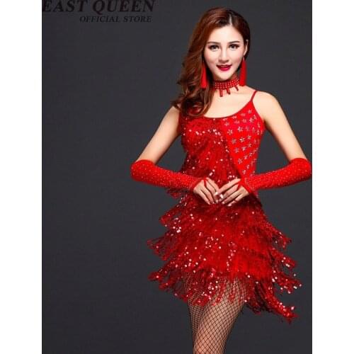 Wholesale samba dance clothing samba dance costumes sexy salsa dance costume sequinned latin dancing dress AA2465 YQ