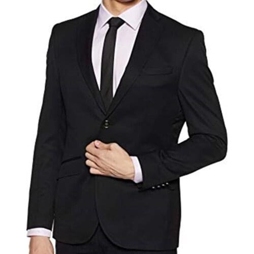 Autumn Custom Fashion Handsome Regular Fit Shawl Lapel Black Men Suits Slim Fit Groomsmen For Wedding Dinner Party Male Costome