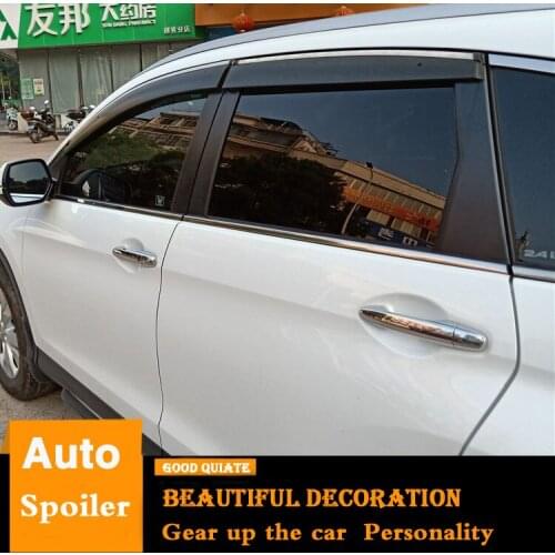 For Fit Honda CR-V 2012-2016 Window Visor Plastic Vent Shades Sun Rain Deflector Guard 4PCS/SET For HONDA CRV Door Visor