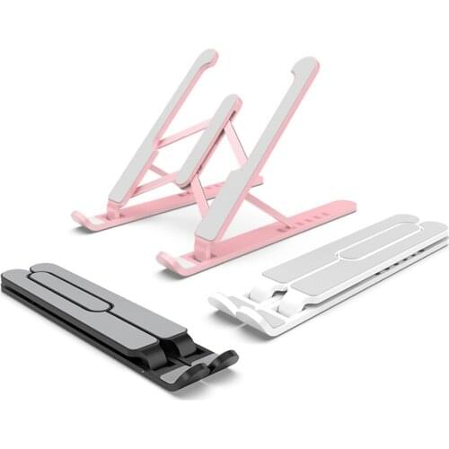 Portable Foldable Laptop Stand Adjustable Notebook Tablet Computer Support Base PC Pad Lapdesk Holder Cooling Bracket 3 Colors