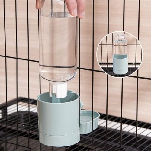 500ML Pet Small Dog Cat Drinker Birds Rabbit Drinking Bowl Water Feeder Cage Hanging Water Dispenser Device for Pet