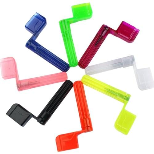 Portable 6 Pieces Colorful Plastic Guitar String Winders Bridge Pin Peg Pullers 72mm