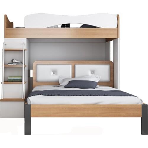 Up bed undertable home small family type up and down the bed mother bed desk all-in-one multi-functional combination bed