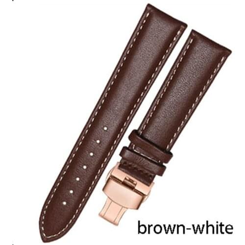 Black brown darkblue genuine leather watchband for AR1970/2506/1828 MTH/LTH1060 cow leather wristband 18mm 20mm 22mm