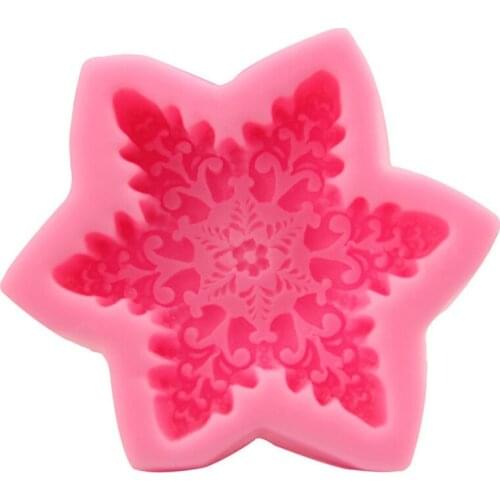 Christmas Decorating Silicone Mold Snowflake Shape Fondant Cake Baking Cooking Tools DIY Chocolate Cake Bakeware Decor
