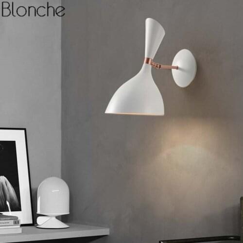 Modern Iron Wall Lamp Adjustable Wall Sconce Indoor Lighting for Living Room Bedroom Bedside Home Decor Luminaire Fixtures E14