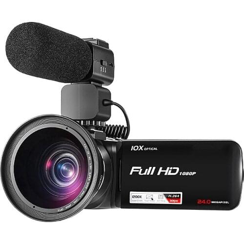 Winait TOP 1 Professional Video Camera With Remote Control 10x Optical Zoom 3.0"Touch Display FHD 1080p HDV Camcorder HDV-Z80