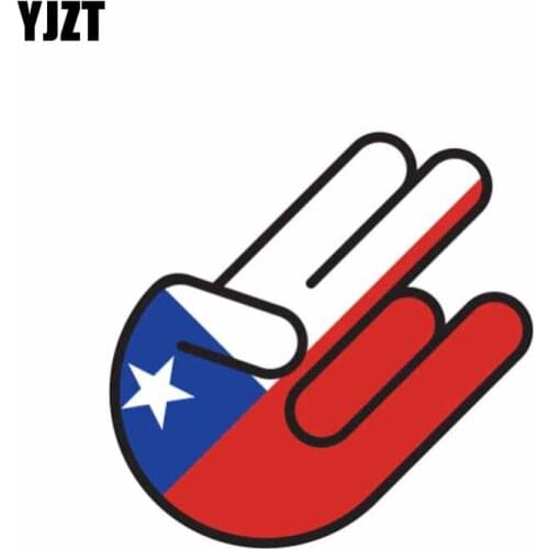 YJZT 10.2CM*15.6CM Chile Shocker Flag Car Sticker Reflective Body Decal Car Accessories 6-1078