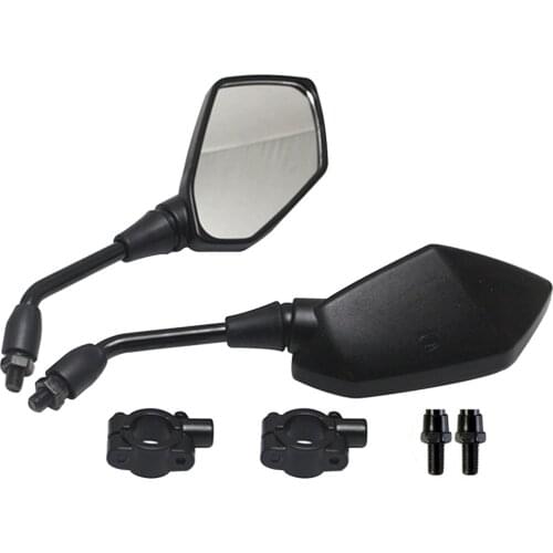 1 Pair Scooters Side ABS Motorcycle Mirror Rear View Clamp On Sports Bikes Mount Dual Support Universal Rotatable For Handlebar