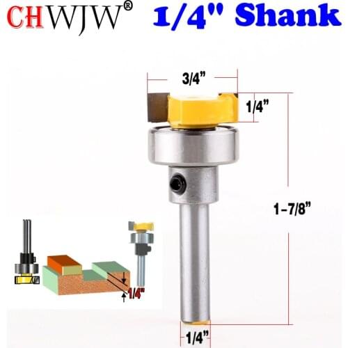 1 pc 1/4" Shank Top Bearing 1/4" Blade Flush Trim Pattern Router Bit Woodworking cutter Tenon Cutter for Woodworking Tools