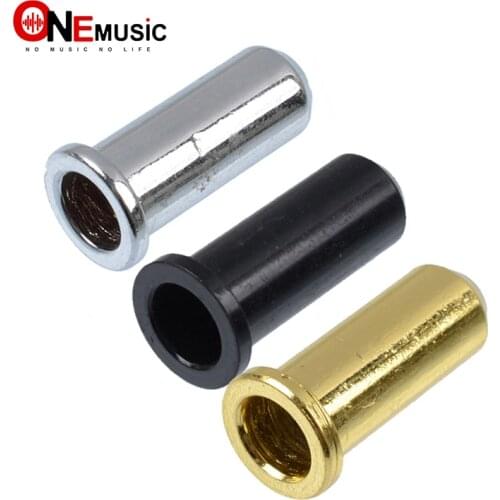 4pcs Electric Bass Guitar String Mounting Ferrules Bushing Bass Bridge String retainer Black-Gold-Chrome