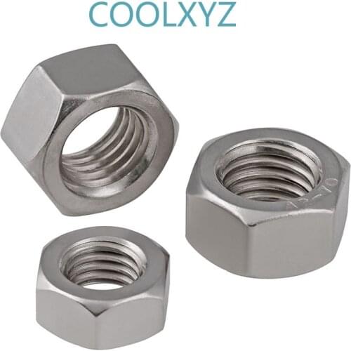 Stainless steel 304 fine teeth hexagonal nut M4M5M6M8M10M12M14M16M18M22M24 5Pcs