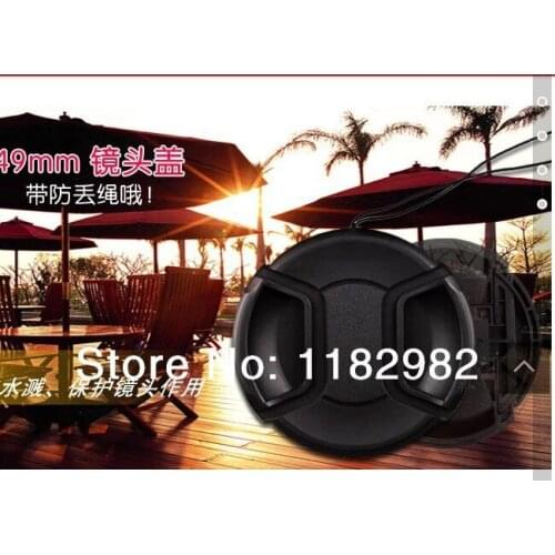 52mm lens cap for the D60 D5100 D3100 D5000 D3200 D5200 18 - 55 lens With Rope