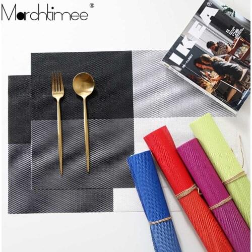 Non Stick Pan Liner Placemats Washable PVC Table Cloth Pad Mat Table Mats Dining Disc Bowl Pad Coaster Non-slip PVC Pad 45X30CM