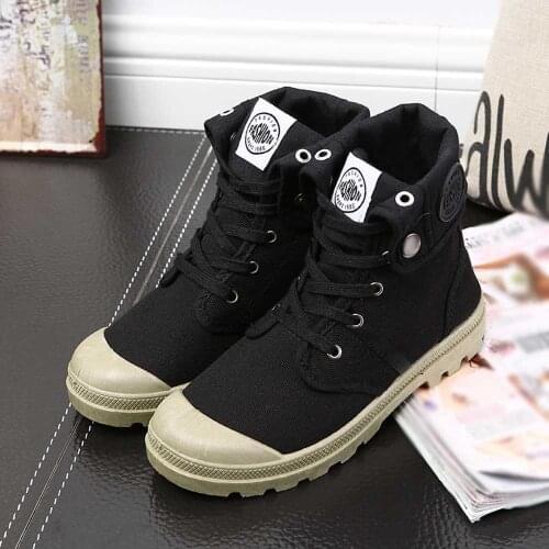 2020 New Canvas Shoes Women Boots Palladium Style Fashion High-top Military Ankle Casual Shoes Female High Quality Boots