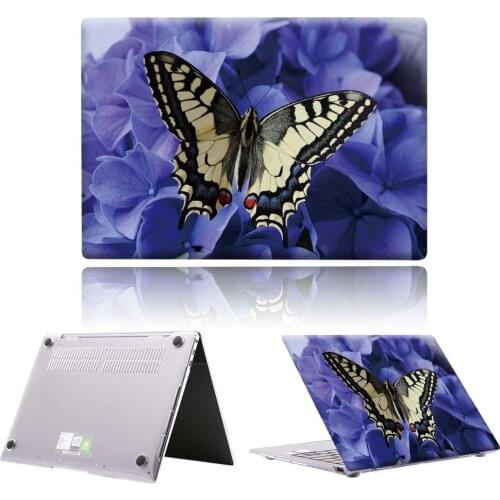 Dark Grey Butterfly PVC Laptop Case For Huawei MateBook 13/13 AMD Ryzen/14/D14/D15/X 2020/X Pro/Pro 16.1/Honor MagicBook 14/15