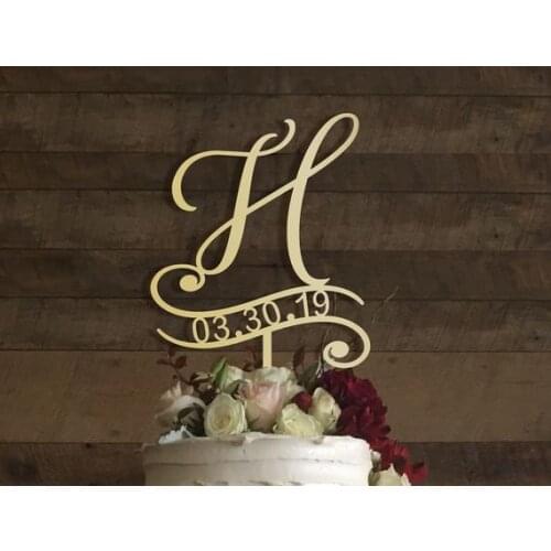 Rustic cake topper, initial cake topper, monogram cake, cake topper h h cake topper, wedding cake topper, cake toppers for weddi