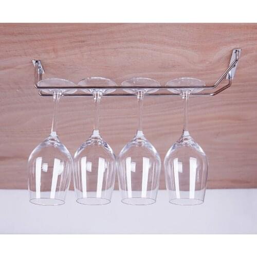 High Quality Useful 35cm Stainless Steel Wine Rack Glass Holder Hanging Bar Hanger Shelf