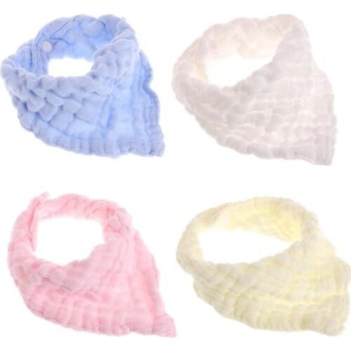 Baby Boy Girls Kids Bibs Cotton Blend Gauze Saliva Towel Bibs Feeding Bandana