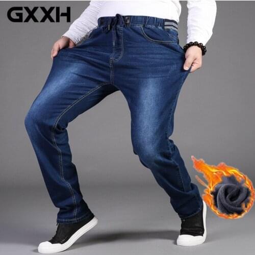 Мужские джинсы на флисе GXXH China At AliExpress