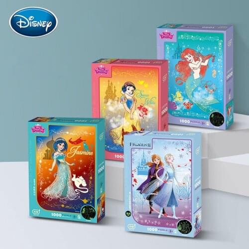 Disney Toy Frozen 2 / Disney Princess Pattern Puzzle 1000 pieces of luminous jigsaw puzzles for toys brain game