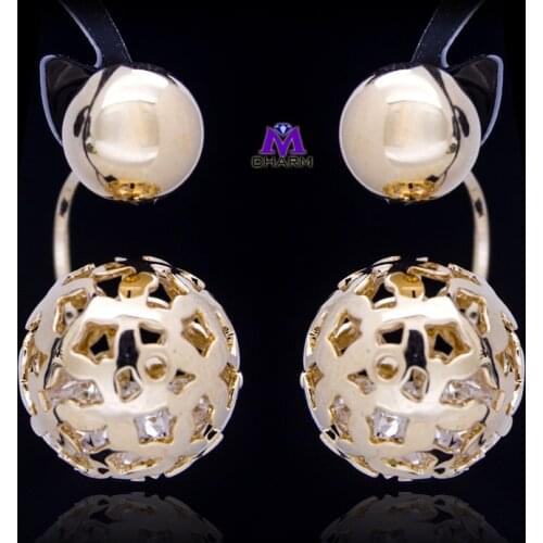 Italina Classic Design,Real Gold Plated Jewelry Made With Austria Crystal Magic Earth Drop Earrings For Women And Girls