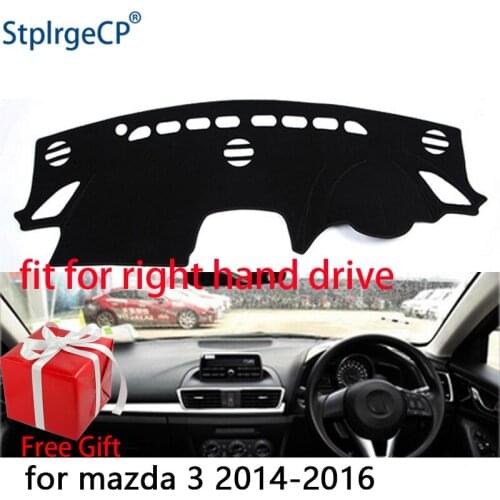 Car Dashboard Cover Mat for mazda3 M3 2014 2015 2016 2017 Right Hand Drive Dashmat Pad Dash Mat Covers Dashboard Accessories