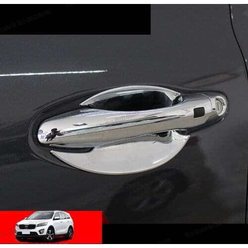 Lsrtw2017 Abs Car Door Bowl Trims for Kia Sorento Prime 2016 2017 2018 2019 2020 2021 Um Decoration Accessories Chrome