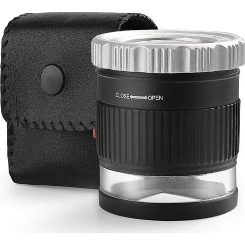 Loupe nifier 30X nifier Illuminated Adjustable Focal Length Desktop nifier with 6 Lights for Jewelry Textile