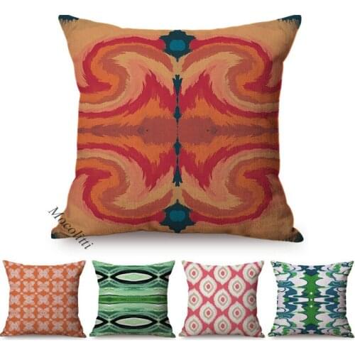 Abstract Geometric Style Cushion Cover Impressionism Painting Art Home Decor Cotton Linen Sofa Chair Throw Pillow Case Almofadas