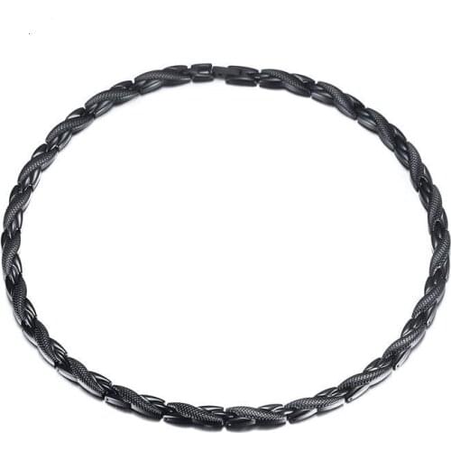 Stainless Steel Keel Necklace Waterproof Link ChainHip Hop Iced Out Rapper Jewelry Gift 004JC