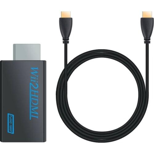 For Wii to HDMI Converter Support 1080P 3.5mm Audio for Wii2HDMI Adapter High Speed HDMI Cable for HD TV PC Monitor Converter